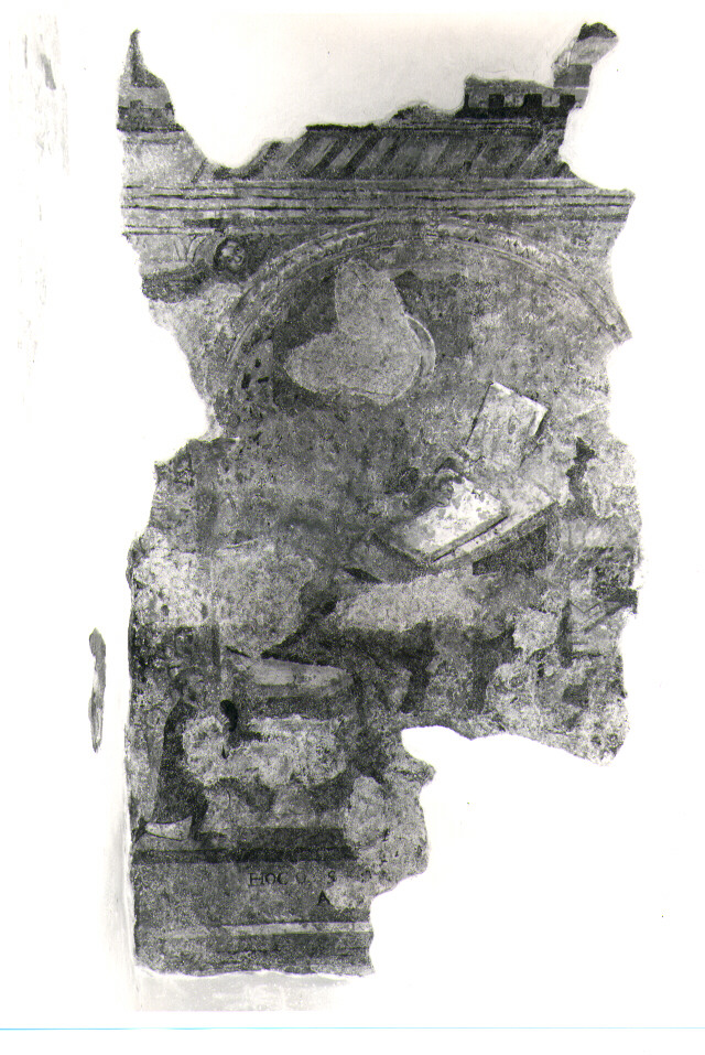 Santo (dipinto, frammento) di Todisco Giovanni (sec. XVI)