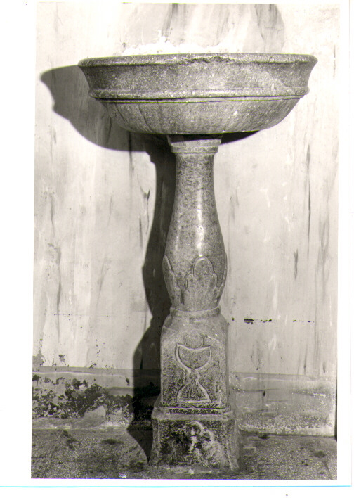 acquasantiera - a fusto - bottega lucana (sec. XVIII)