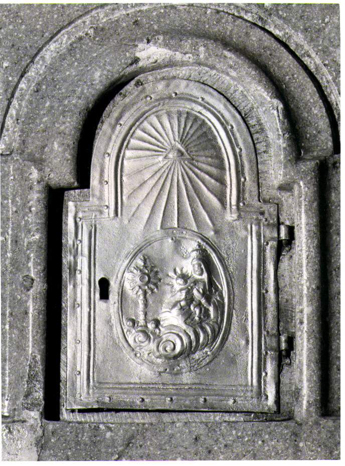 Madonna con Bambino (sportello di tabernacolo) - bottega Italia meridionale (sec. XIX)