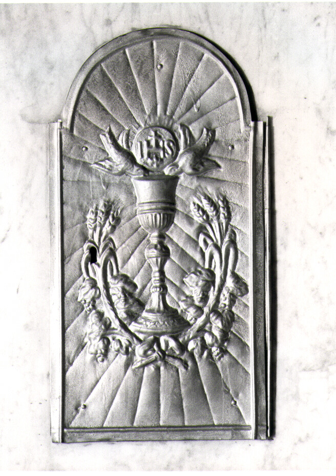 calice eucaristico (sportello di tabernacolo) - bottega Italia meridionale (primo quarto sec. XX)