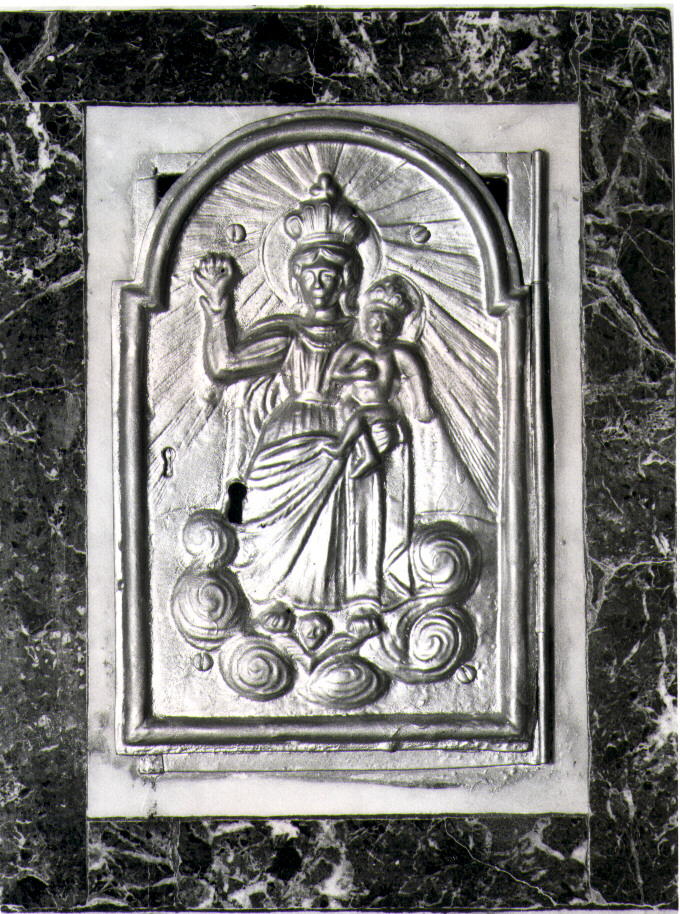 Madonna con Bambino (sportello di tabernacolo) - bottega Italia meridionale (sec. XIX)