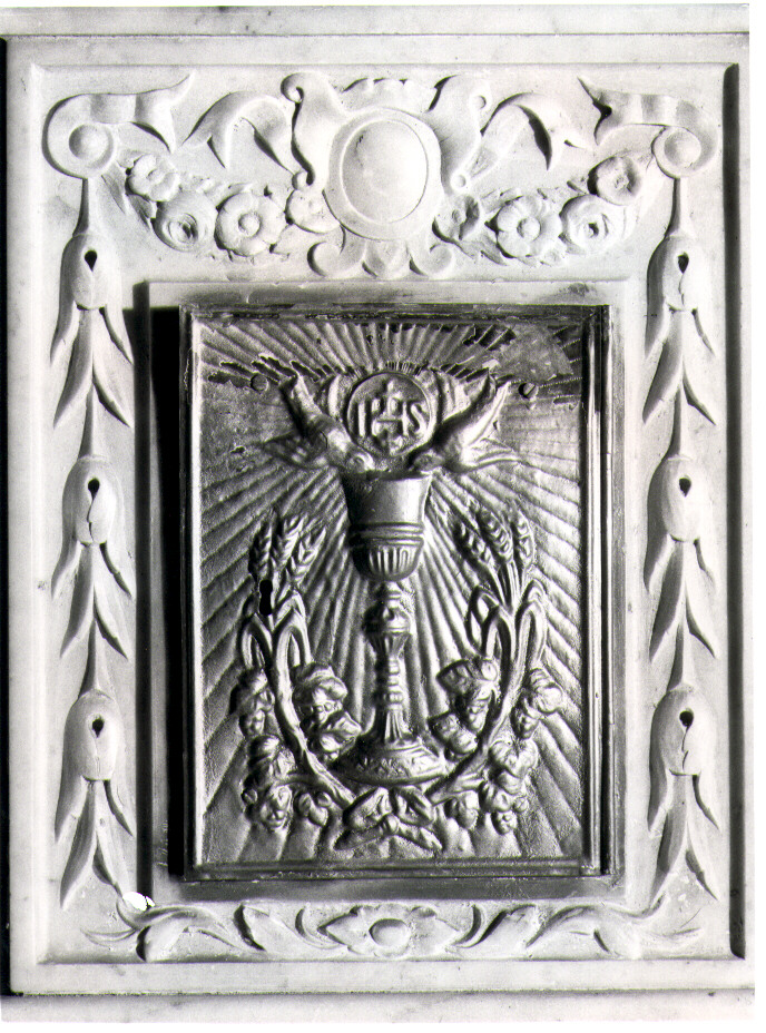 calice eucaristico (sportello di tabernacolo) - bottega Italia meridionale (sec. XIX)