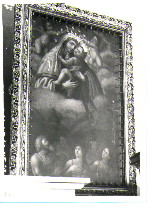 Madonna del Carmelo intercede per le anime del purgatorio (dipinto) - ambito lucano (prima metà sec. XVII)