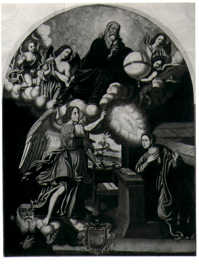 Annunciazione (dipinto) di Bresciano Girolamo (attribuito) (secondo quarto sec. XVII)