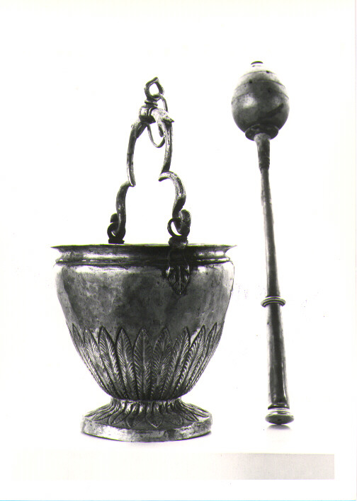 secchiello per l'acqua benedetta - bottega napoletana (prima metà sec. XIX)