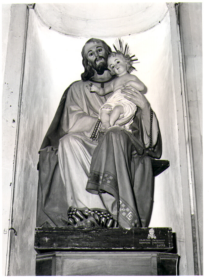 San Giuseppe e Gesù Bambino (statua) di Sacquegna Salvatore (primo quarto sec. XX)