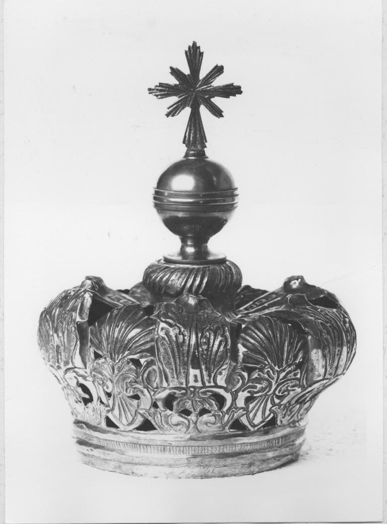 corona da statua, elemento d'insieme - bottega napoletana (metà sec. XIX)