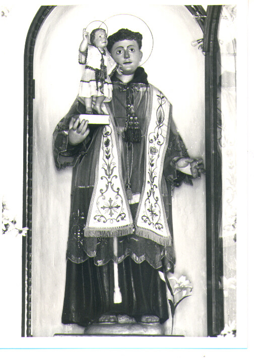 Sant'Antonio da Padova con il bambino (statua) - bottega Italia meridionale (sec. XVIII)