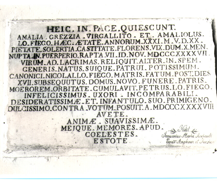 lapide commemorativa - bottega Italia meridionale (sec. XIX)