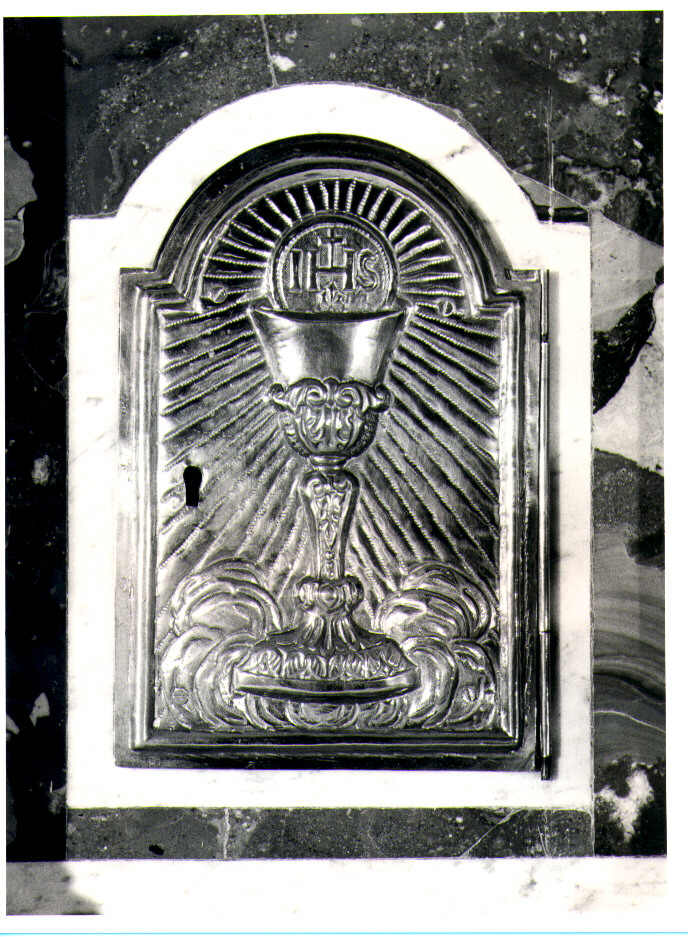 calice eucaristico (sportello di tabernacolo) - bottega Italia meridionale (sec. XX)