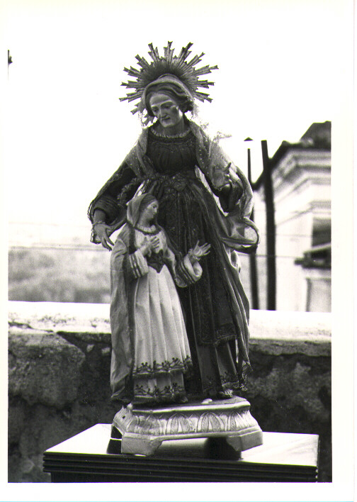 Maria Vergine bambina e Sant'Anna (gruppo scultoreo) - bottega Italia meridionale (sec. XIX)