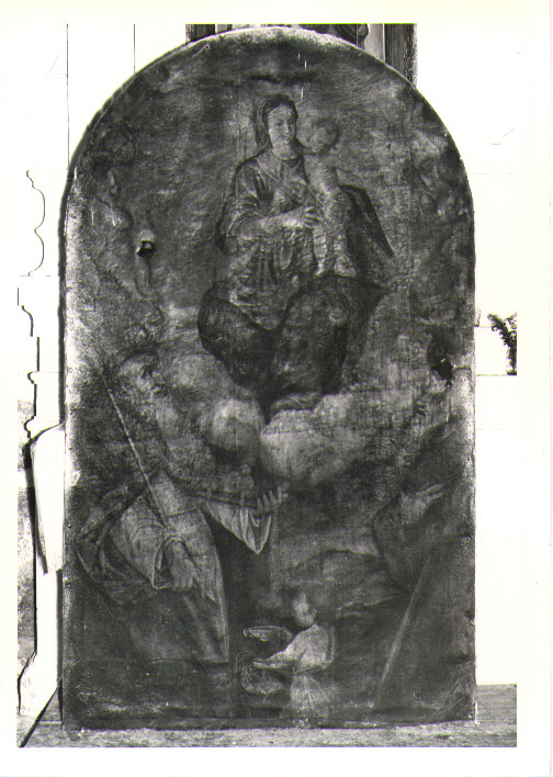 Madonna con Bambino, San Nicola e Santo, Madonna con Bambino e Santi (dipinto) - ambito lucano (prima metà sec. XVII)