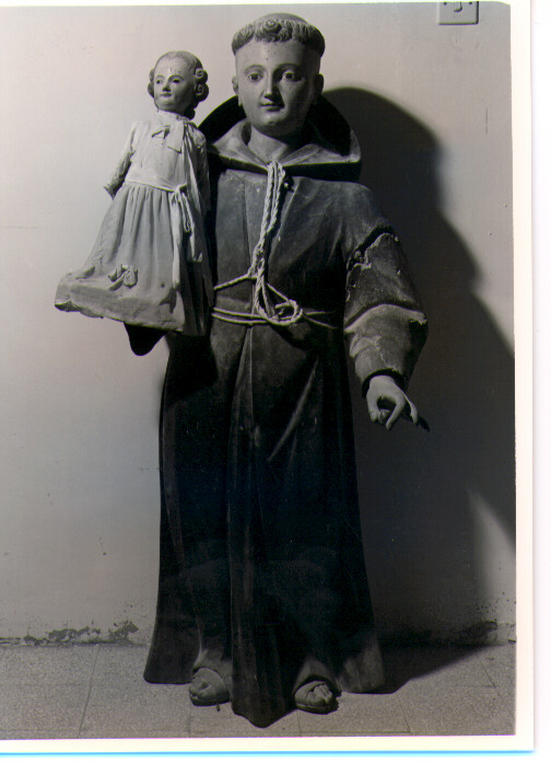 Sant'Antonio da Padova con il bambino (statua) - bottega lucana (fine/inizio secc. XVII/ XVIII)