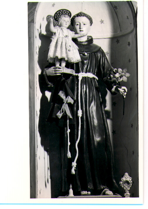 Sant'Antonio da Padova con il bambino (statua) - bottega lucana (fine sec. XVIII)