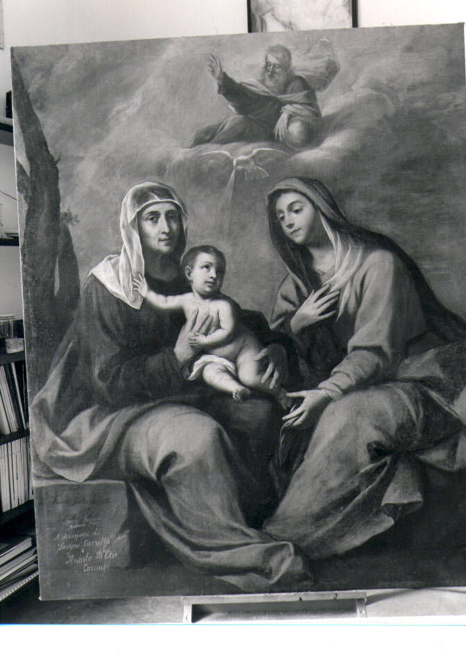Madonna con Bambino e Sant'Anna (dipinto) di Sannino Santillo (sec. XVII)