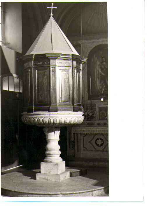 fonte battesimale - bottega lucana (sec. XIX)