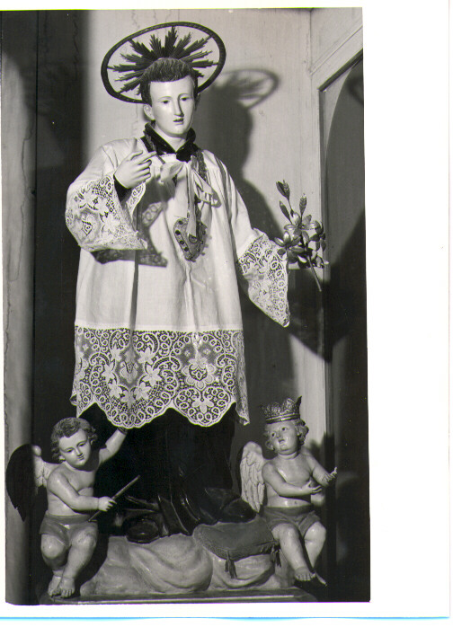 San Luigi Gonzaga (scultura) di Maffia Giuseppe (sec. XIX)