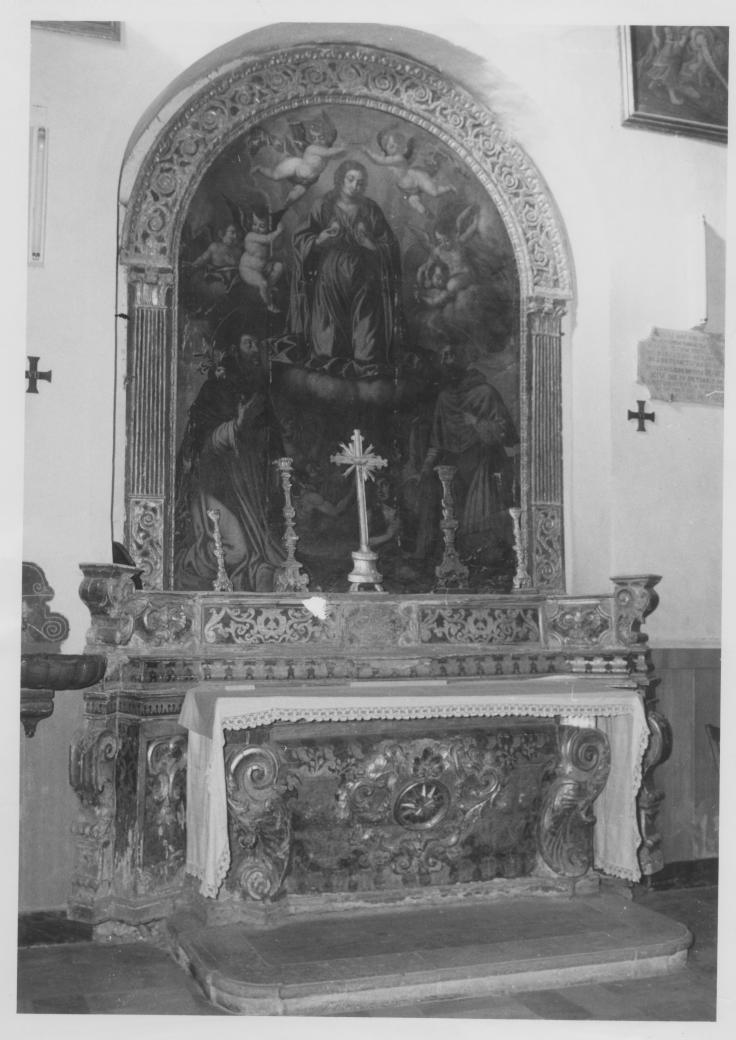 Madonna delle Grazie e Santi Domenico e Carlo, Madonna con personaggi che implorano il suo aiuto (dipinto) di Paterno Francesco (seconda metà sec. XVII)
