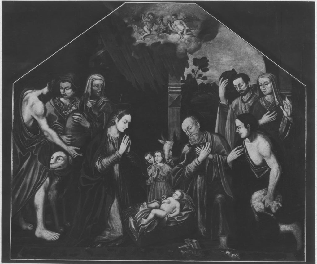 natività di Gesù (dipinto) di De Laurentis Attilio (attribuito) (prima metà sec. XVII)
