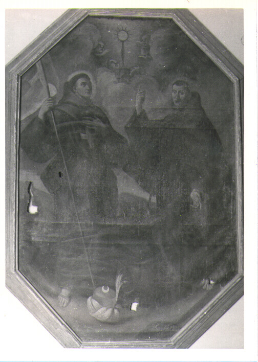 San Pasquale e San Giovanni da Capistrano (dipinto) di GA. AB (sec. XVIII)