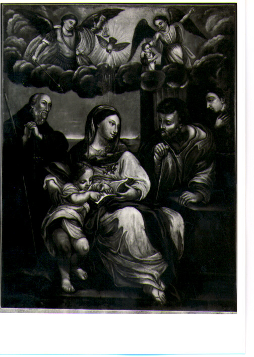 Sacra Famiglia e i SS. Michele, Gabriele, Francesco da Paola e Santo Francescano, Sacra Famiglia (dipinto) - ambito lucano (fine/inizio secc. XVIII/ XIX)
