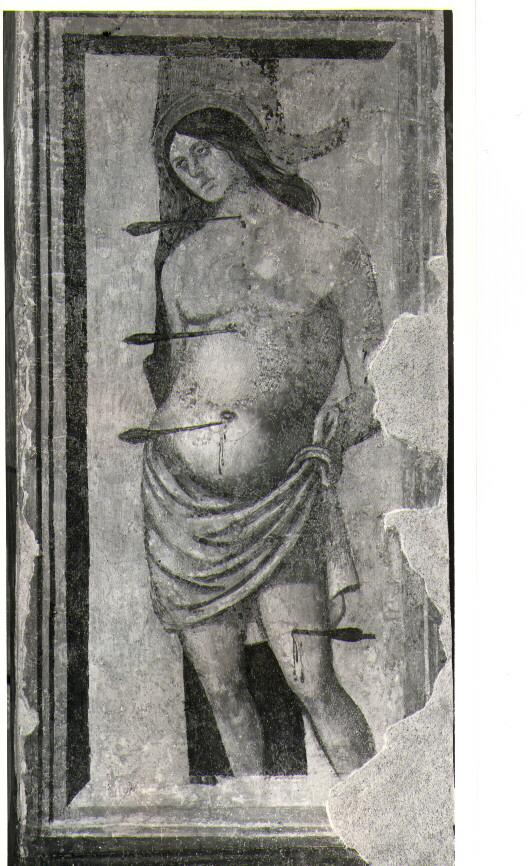 San Sebastiano (dipinto, elemento d'insieme) di Luce Giovanni (sec. XVI)