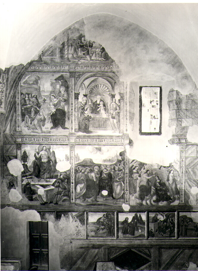 Storie della vita di San Francesco (dipinto, serie) di Luce Giovanni (sec. XVI)