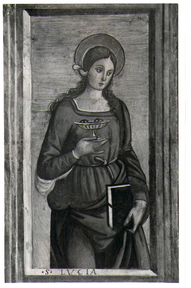 Santa Lucia (dipinto, elemento d'insieme) di Luce Giovanni (sec. XVI)