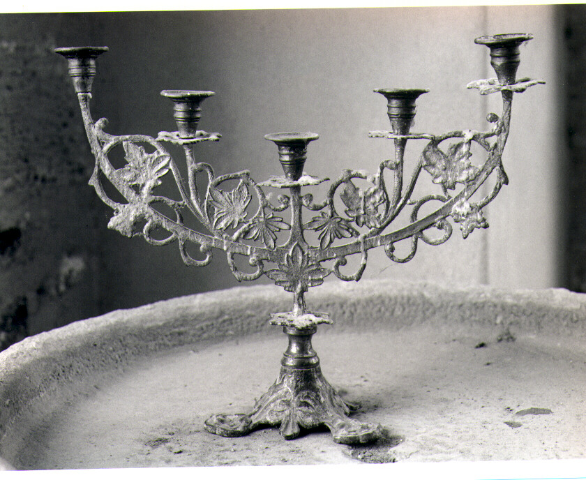 candelabro, serie - bottega napoletana (sec. XIX)