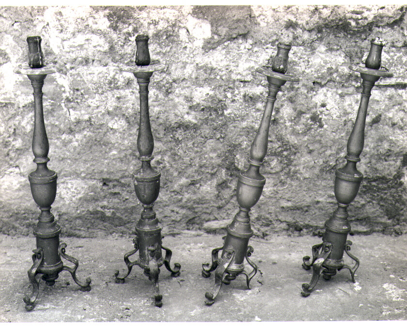 candeliere, serie - bottega lucana (sec. XIX)