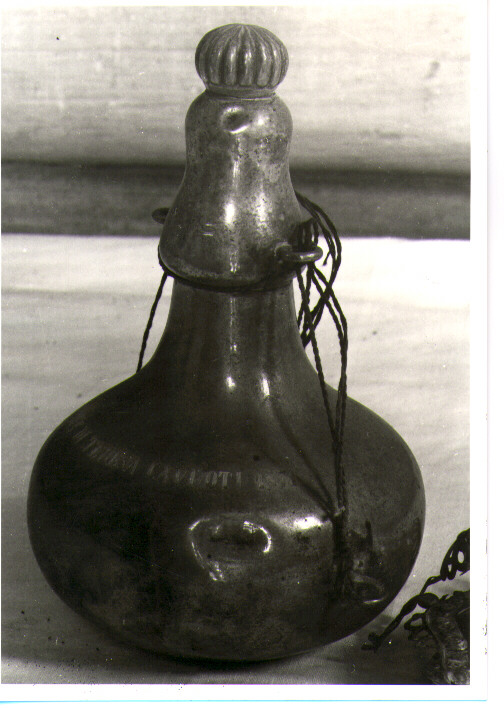 fiasca di pellegrinaggio - bottega napoletana (seconda metà sec. XIX)