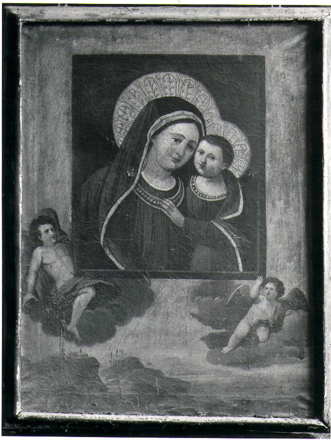 Madonna con Bambino e angeli (dipinto) - ambito lucano (sec. XIX)