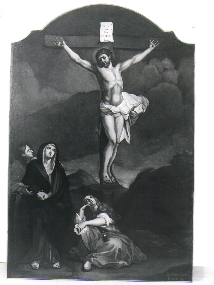 Cristo crocifisso (dipinto) di Calò Saverio (sec. XVII)