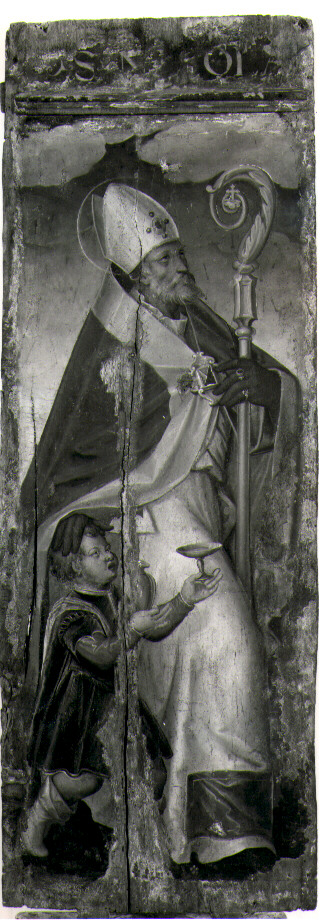 San Nicola di Bari e il figlio del nobile fatto prigioniero (dipinto) - ambito Italia meridionale (sec. XVI)