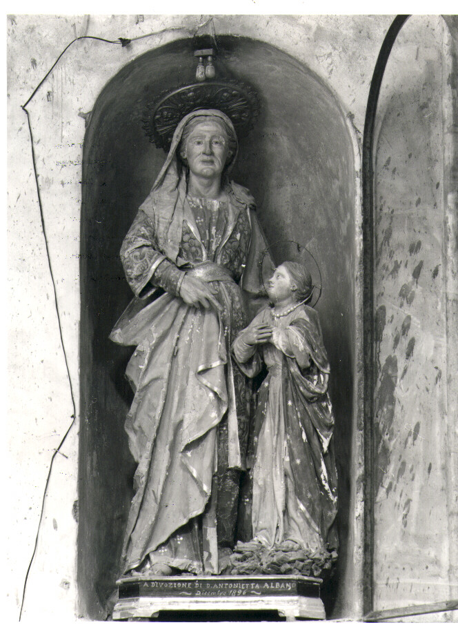 Maria Vergine bambina e Sant'Anna (gruppo scultoreo) - bottega Italia meridionale (sec. XIX)