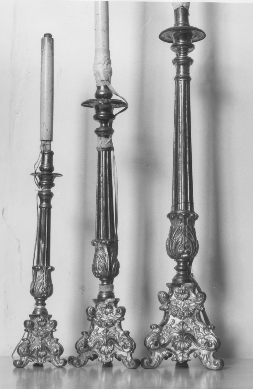 candeliere d'altare - bottega Italia meridionale (primo quarto sec. XX)