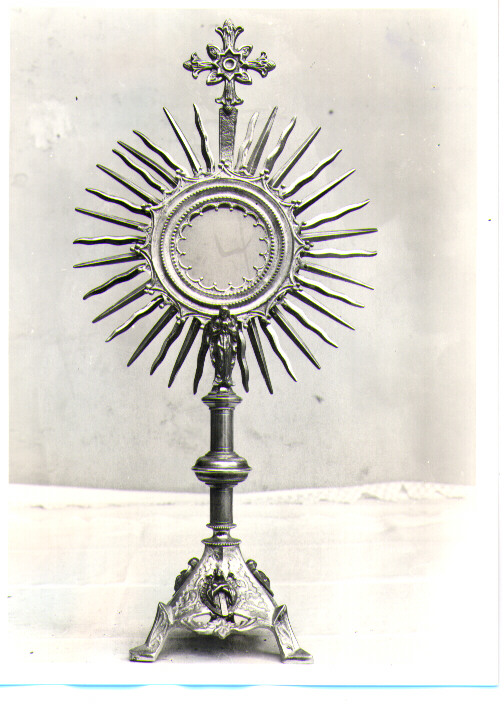 ostensorio - a raggiera - bottega Italia meridionale (sec. XIX)