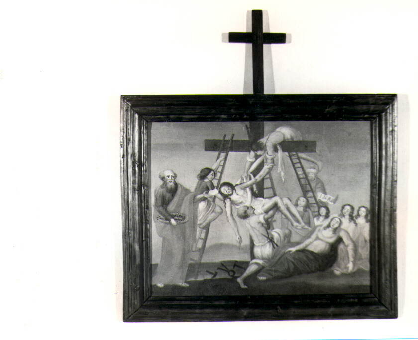 stazione XIII: Gesù deposto dalla croce (dipinto, ciclo) - ambito lucano (sec. XIX)