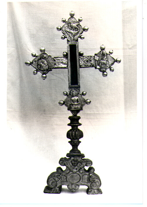 reliquiario - a croce - bottega napoletana (seconda metà sec. XV)