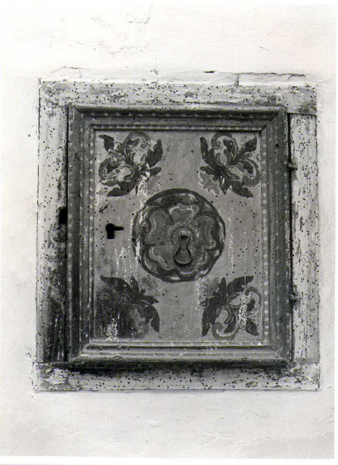 anta di armadietto per oli santi - bottega lucana (sec. XVIII)