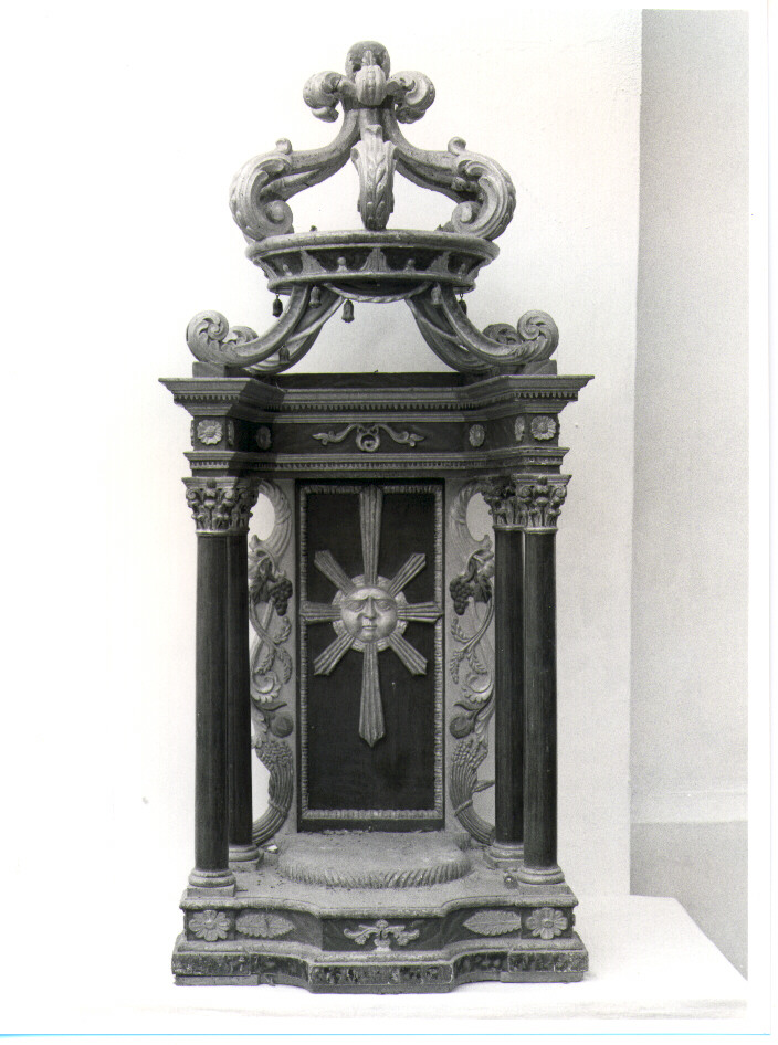 tronetto per esposizione eucaristica - bottega napoletana (seconda metà sec. XIX)