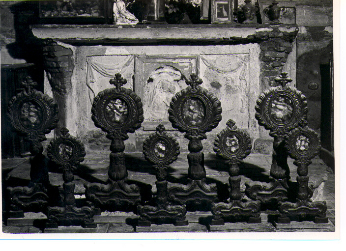 reliquiario - a ostensorio, serie - bottega Italia meridionale (fine/inizio secc. XVIII/ XIX)