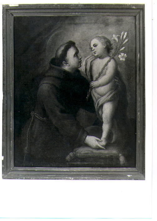 Sant'Antonio da Padova con il bambino (dipinto) - bottega napoletana (sec. XVIII)