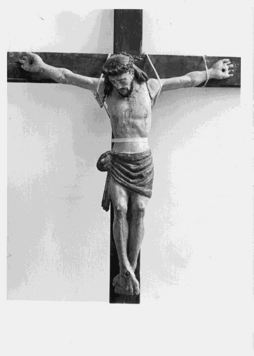 Cristo crocifisso (scultura) - bottega Italia meridionale (secc. XVI/ XVII)