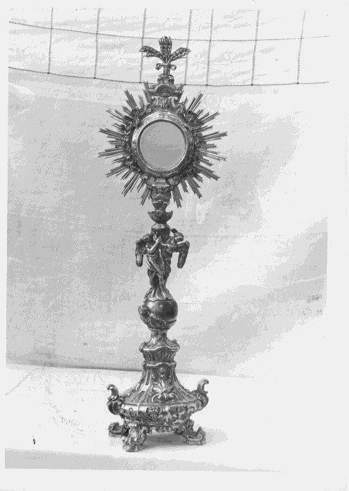 ostensorio - a raggiera - bottega napoletana (sec. XVII, sec. XIX)