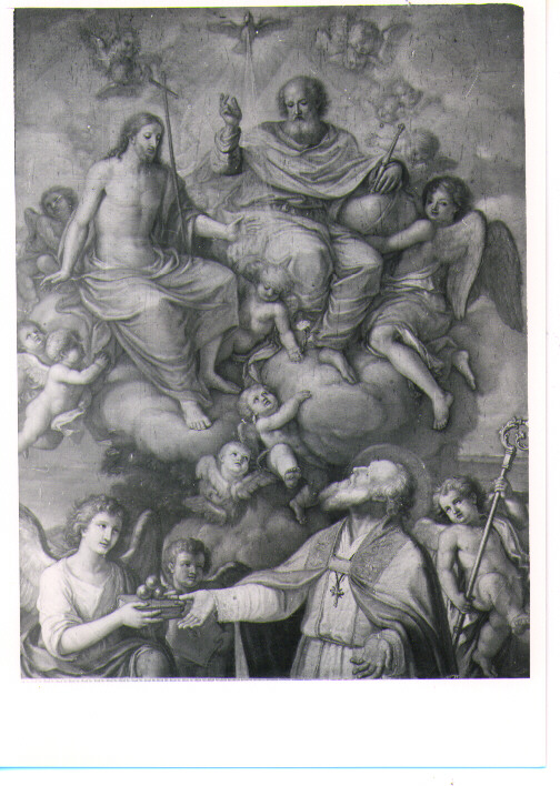 Trinità e San Nicola, Trinità (dipinto) di Cascini Salvatore (fine/inizio secc. XVIII/ XIX)