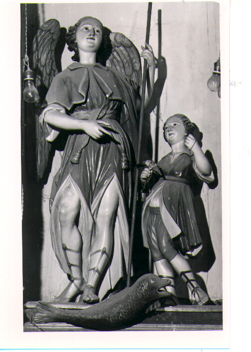 Tobia e l'Angelo (gruppo scultoreo) - bottega lucana (sec. XIX)