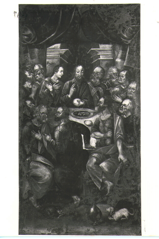 ultima cena (dipinto) - ambito lucano (prima metà sec. XVII)