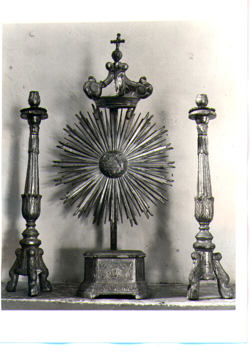 tronetto per esposizione eucaristica - bottega napoletana (seconda metà sec. XIX)