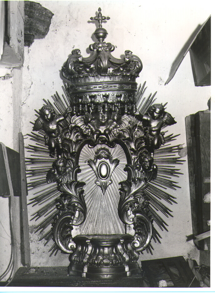 tronetto per esposizione eucaristica - bottega napoletana (sec. XIX)